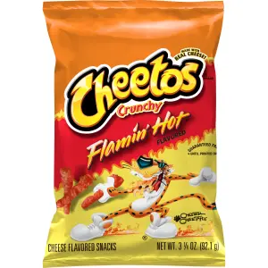 Cheetos Crunchy Flamin' Hot Cheese Flavored Snacks, 3.25 oz Bag