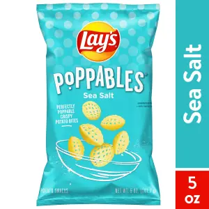 Lay's Poppables Sea Salt Potato Snacks, 5 oz Bag