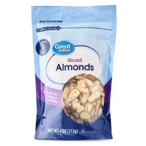 Great Value Sliced Almonds With Skin, 4 oz With New Look