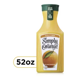 Simply Orange Pulp Free Orange Juice, 52 fl oz